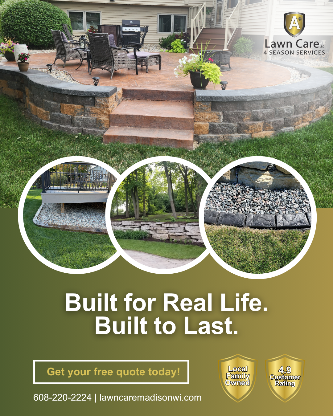 A+ Lawn Care LLC Landscaping ad creative