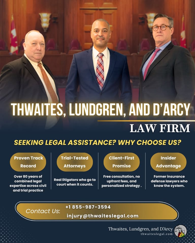 Thwaites, Lundgren, & D'Arcy Personal Injury ad creative