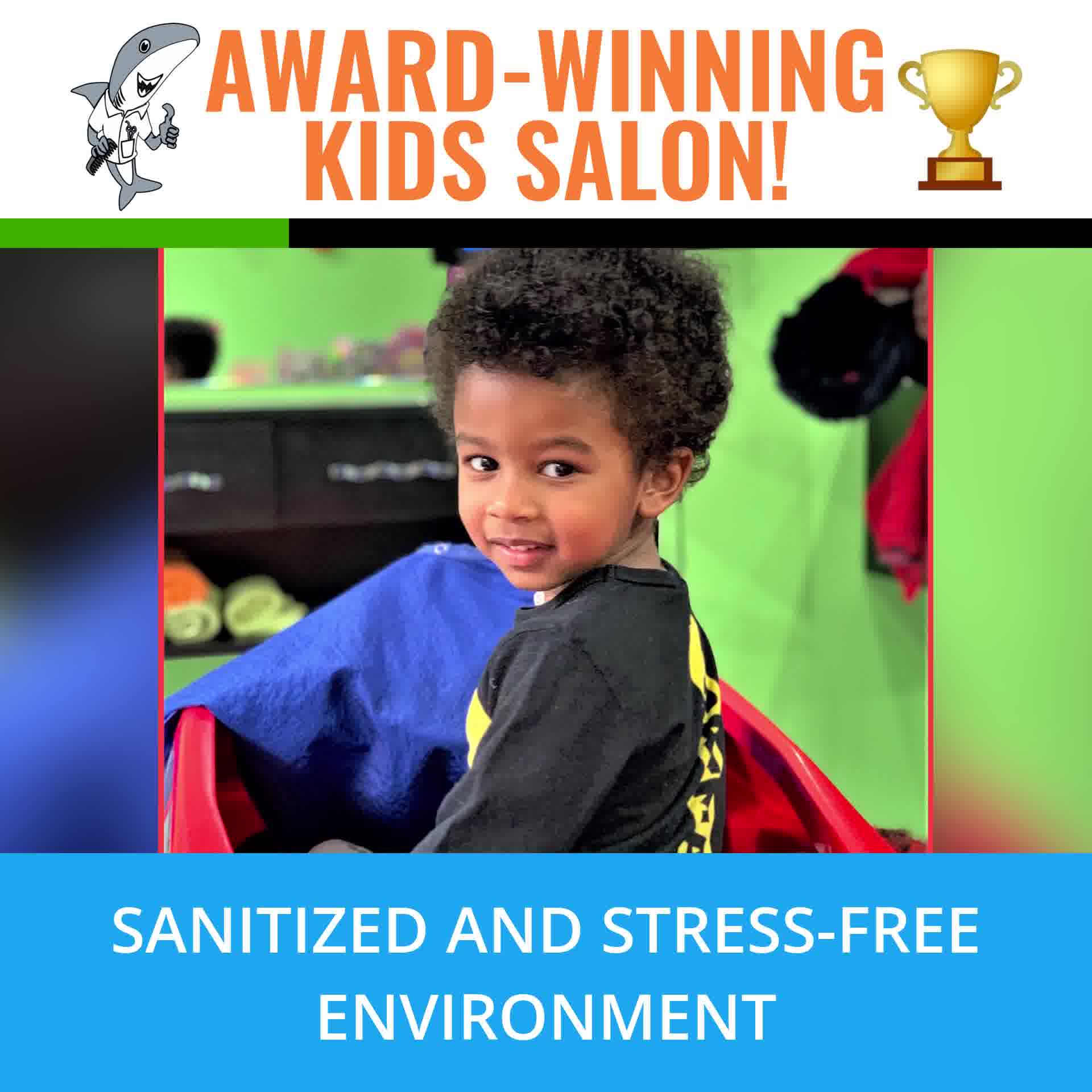 Sharkey's Cuts for Kids - Conroe, TX Barber Shop ad creative