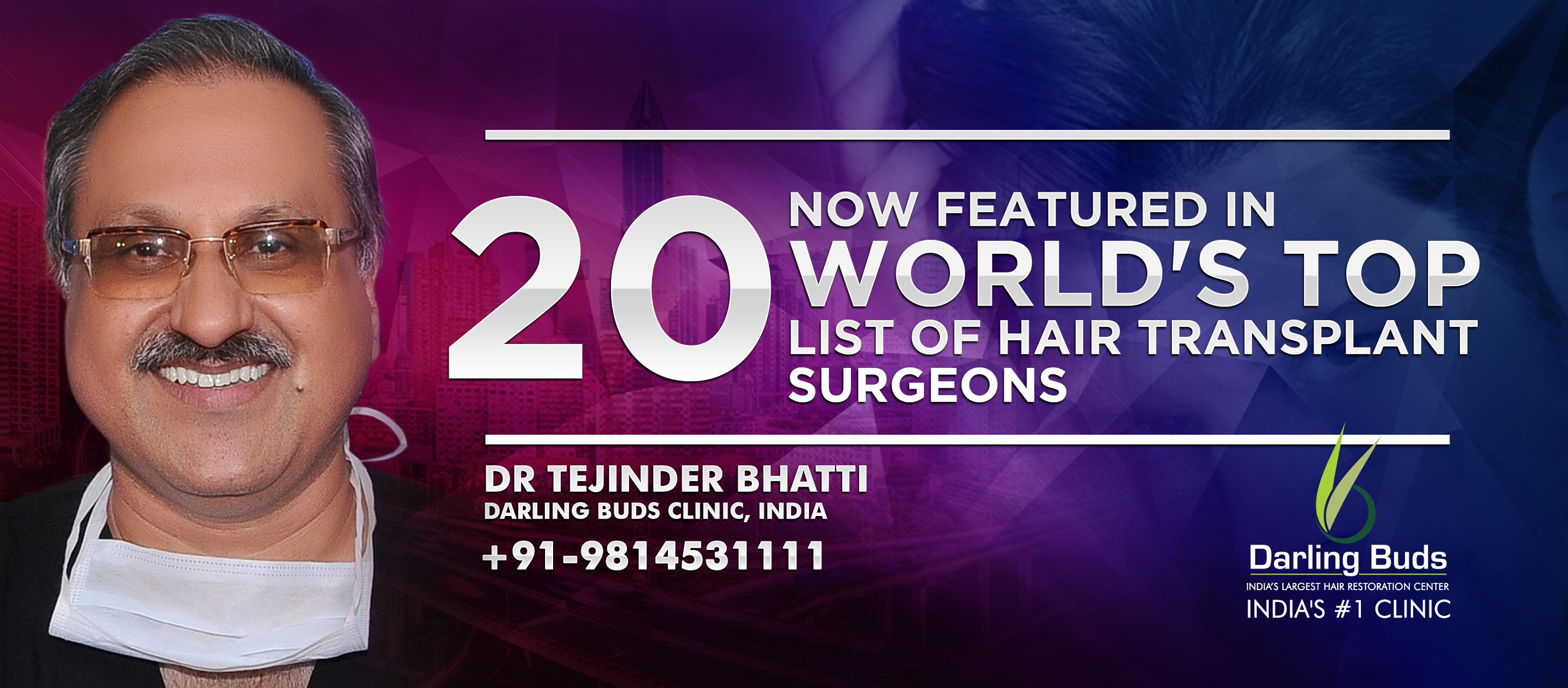 Hair Transplant India Dermatologist ad creative