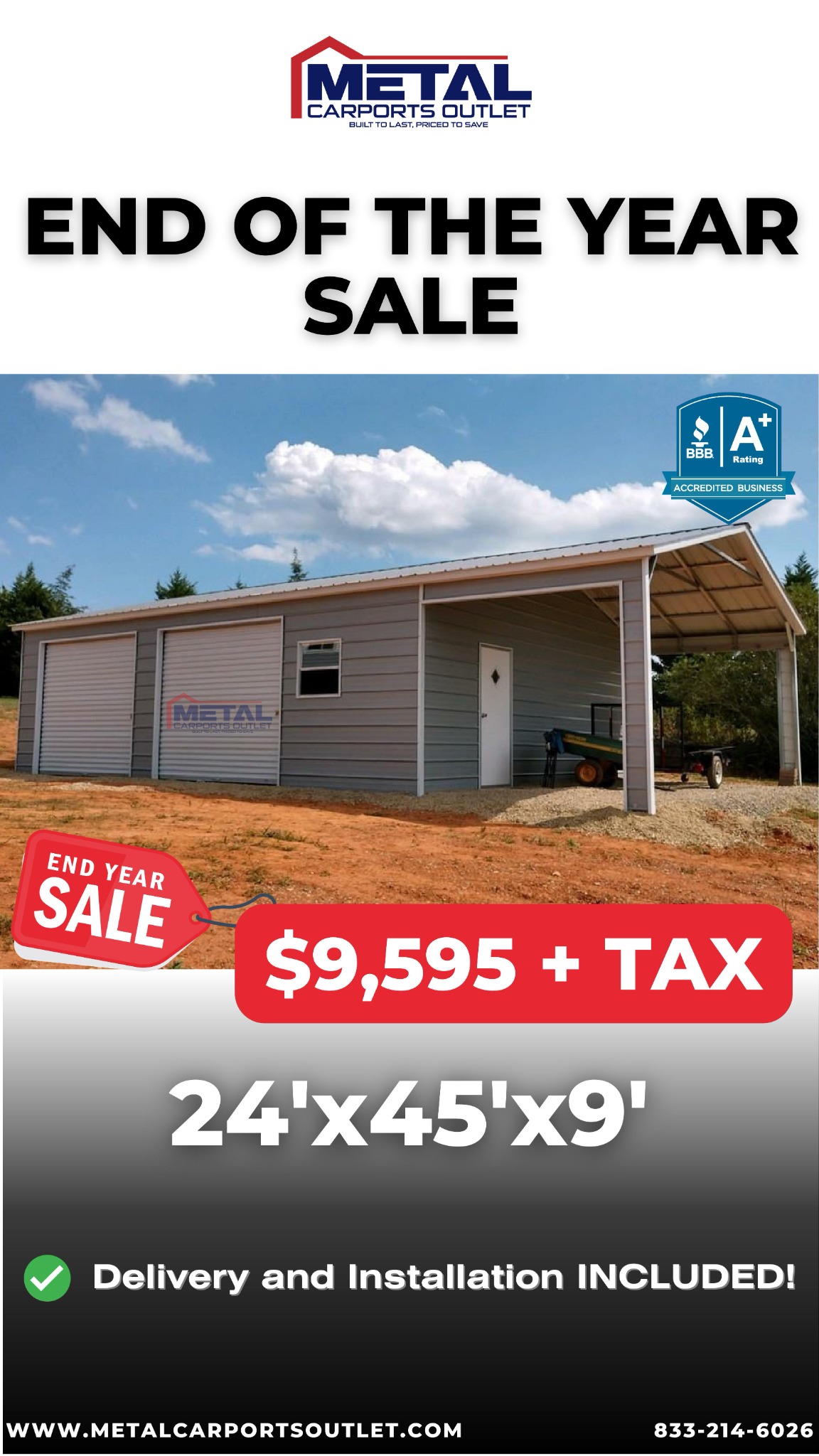 Metal Carports Outlet Concrete & Paving ad creative