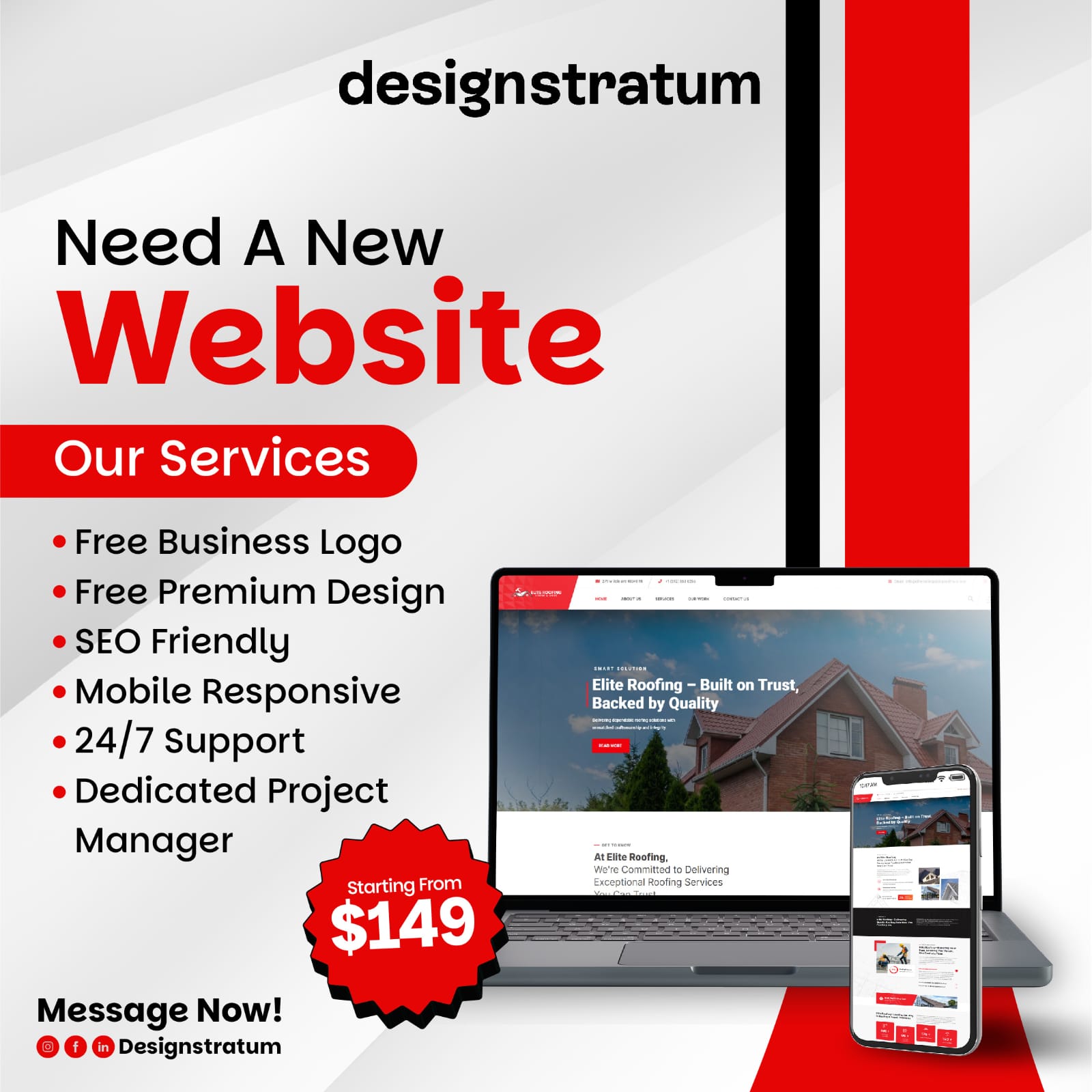 Professional Website + Free Logo — Only $149!