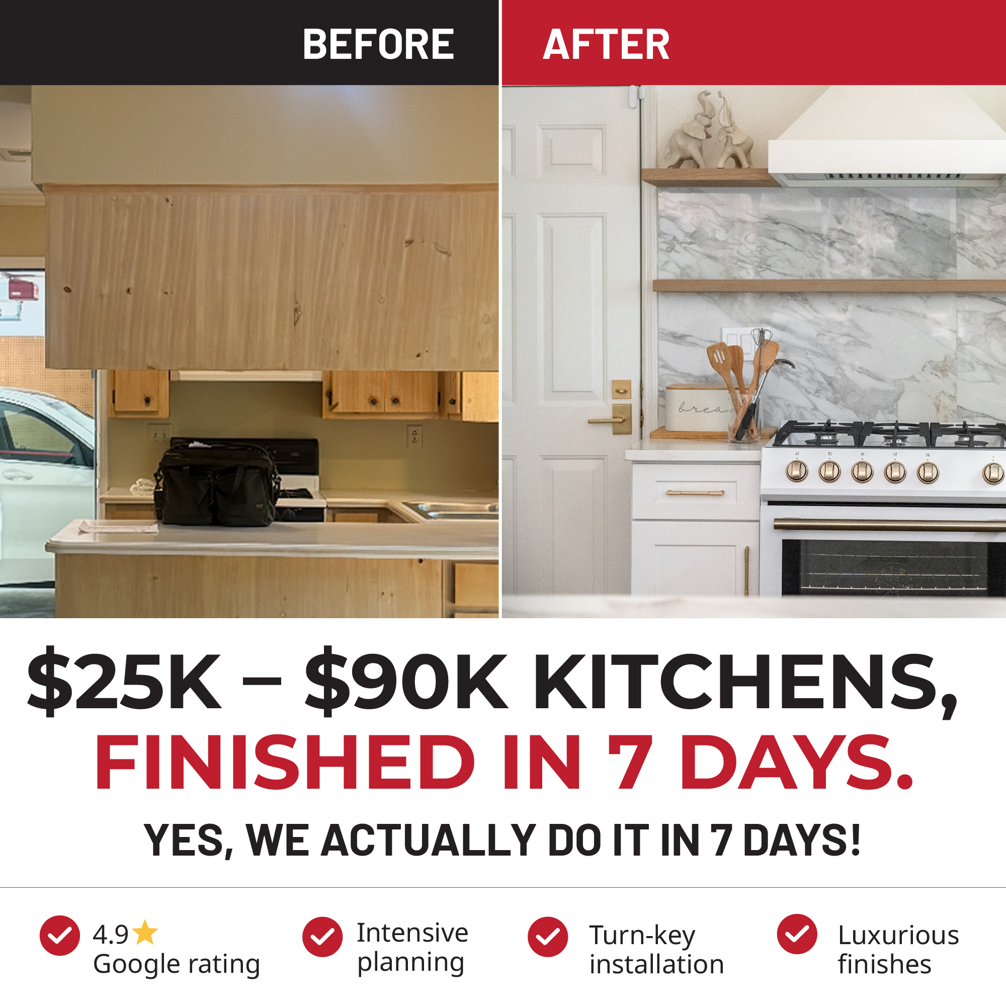 7 Day Kitchen Kitchen & Bath Remodeling ad creative