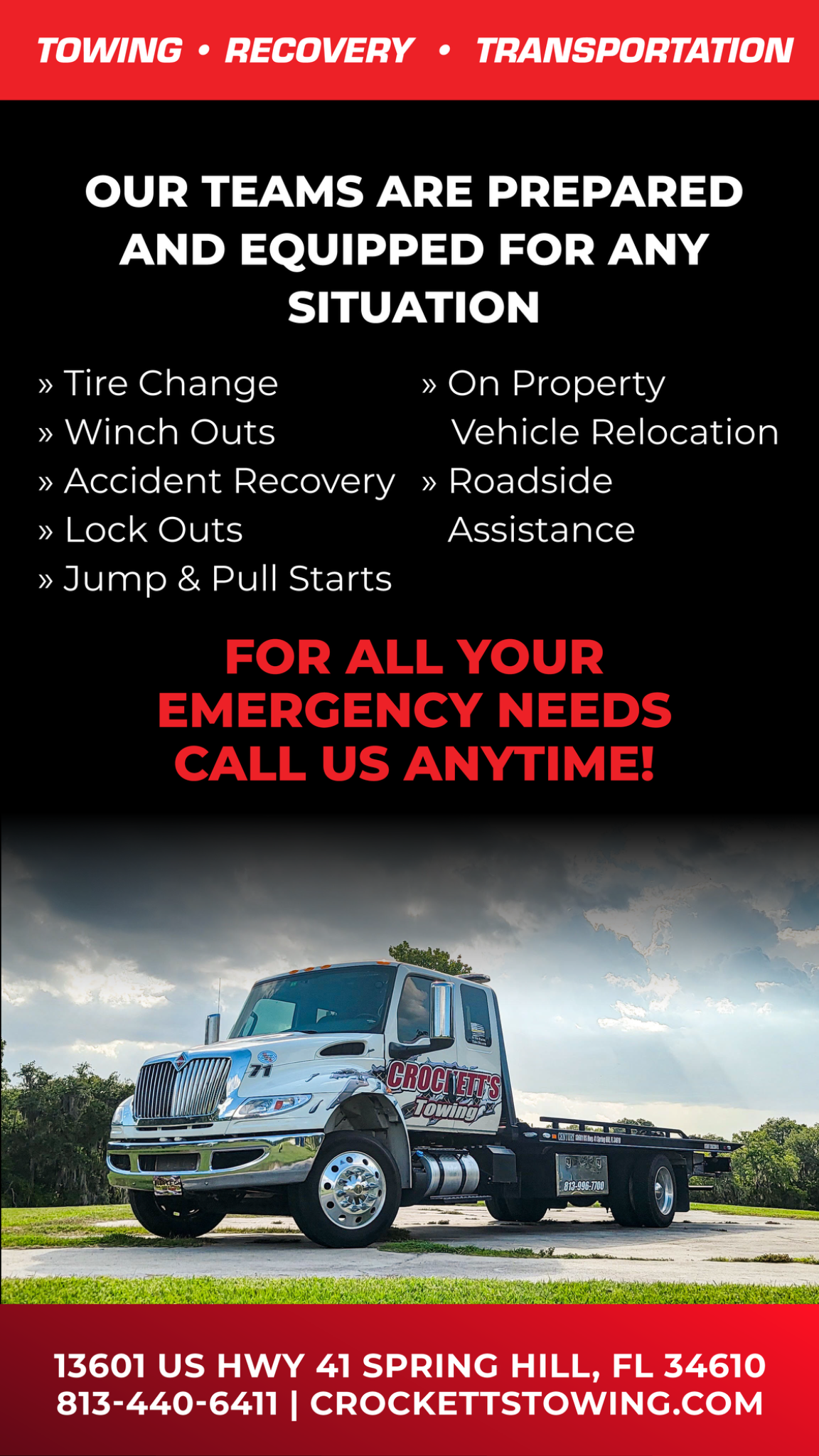 Roadside Trouble? Call Crockett's Towing