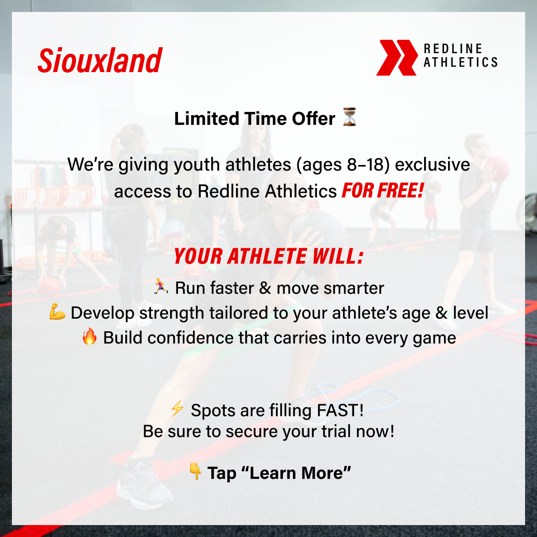 Redline Athletics Siouxland Sports Lessons ad creative