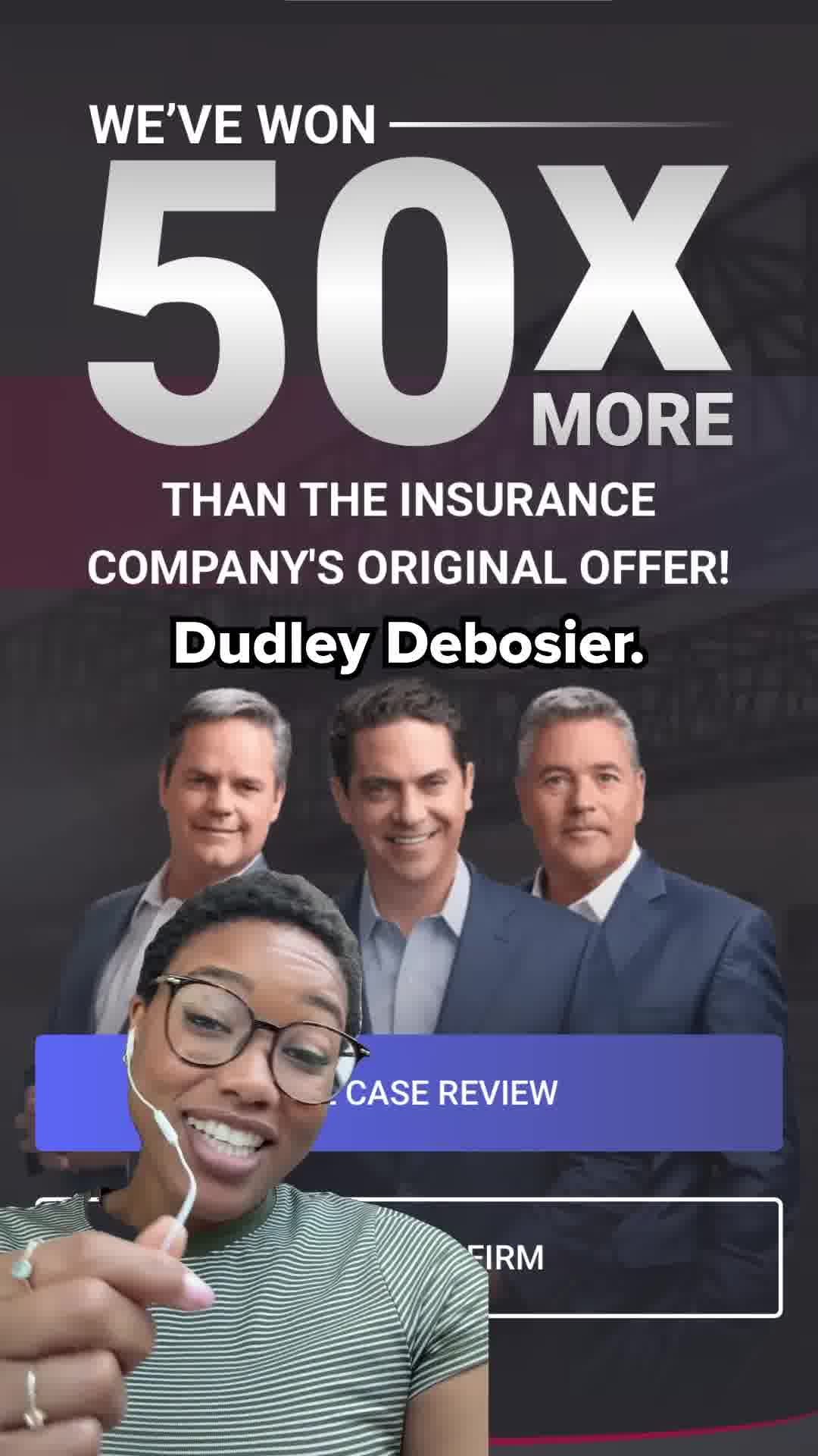 Dudley DeBosier Injury Lawyers Personal Injury ad creative