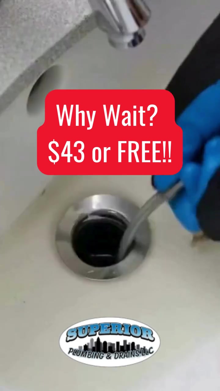 $43 Drain Cleaning or FREE!
