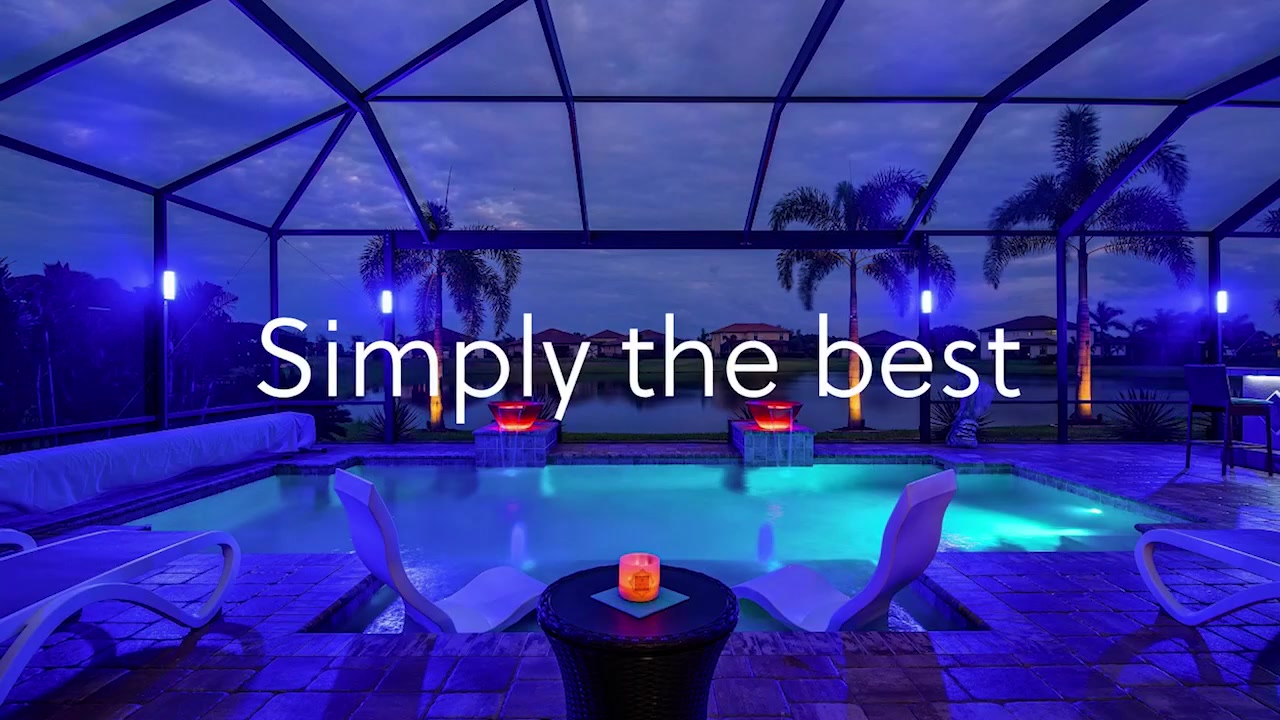 Vibrant LED Lanai Lighting Installed - SW Florida